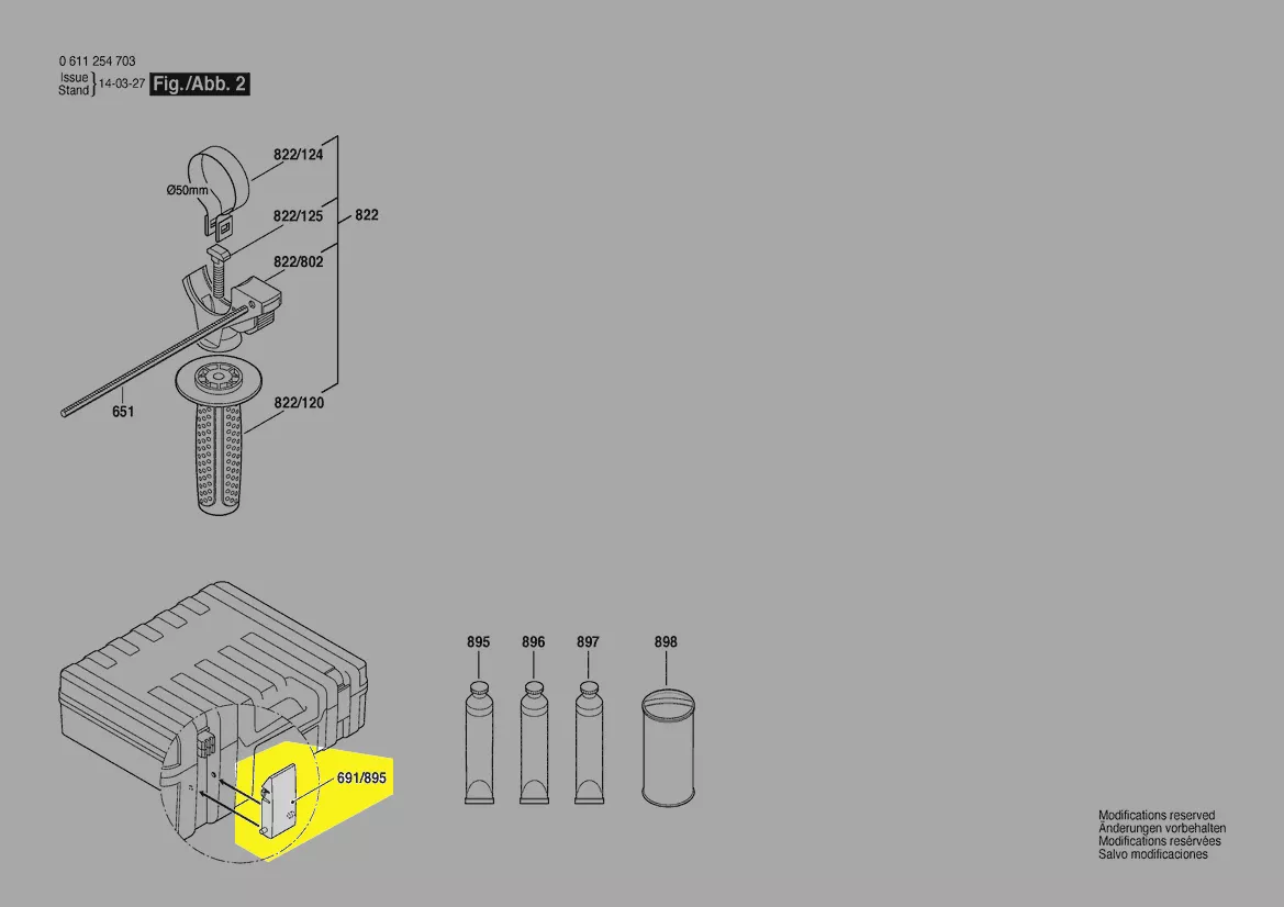 Clip de fermeture valise Bosch réf. 1 615 438 431